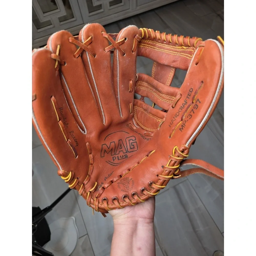 Mag Plus Mp3797 Cow Hide Adult Baseball‎ Glove Right Handed Player D1